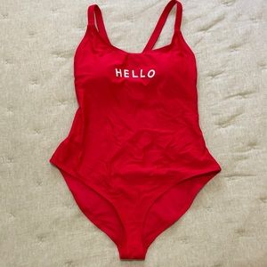 Forever 21+ Lifeguard Red Bathing Suit (plus)